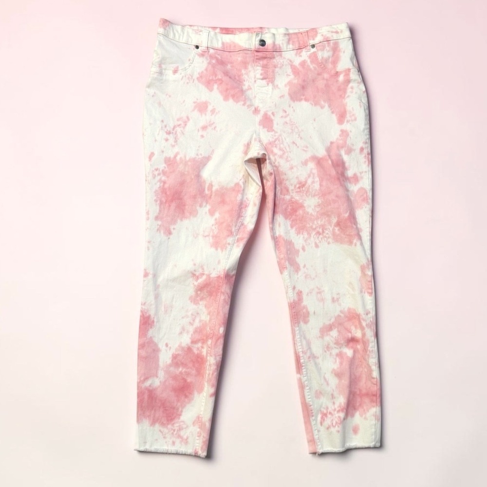 Hue Modern Denim High Rise Skimmer Leggings Romantic Rose Size XL